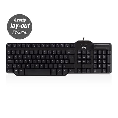 Ewent Azerty Clavier avec lecteur eID (EW3250)