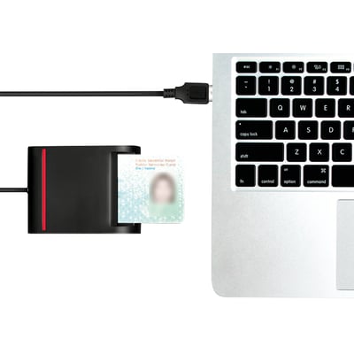 Logilink Lecteur de carte d&rsquo;identit&eacute; eID & Smartcard USB 2.0 - (CR0047)