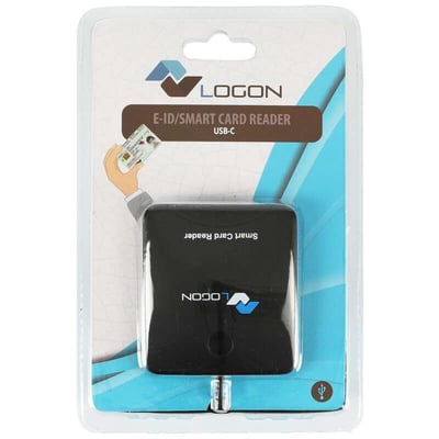 Logon Lecteur de carte d&rsquo;identit&eacute; eID & USB-C  - Noire (LCR002USBC)