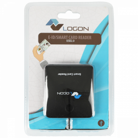 Logon Lecteur de carte d’identité eID & USB 2.0  - Noire (LCR002A)