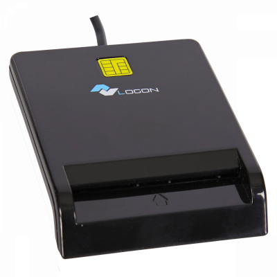 Logon Lecteur de carte d’identité eID & Smartcard USB 2.0  - Noire (LCR006)